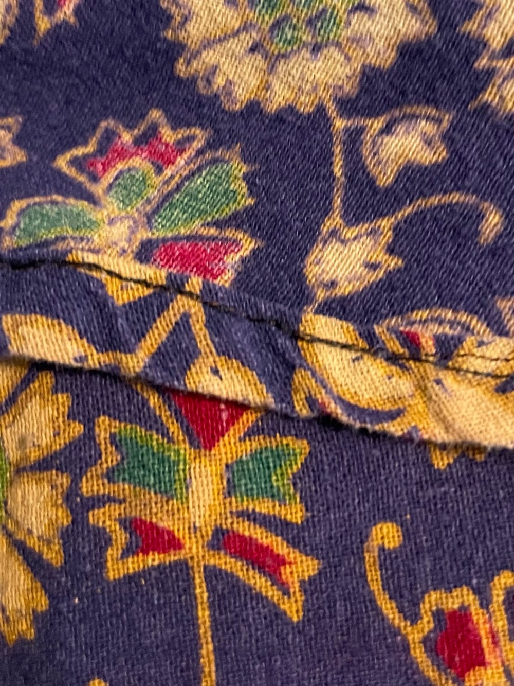 Vintage Bohemian Paisley India 100% cotton Wrap Skirt (purple/red/gold) - Picture 9 of 9